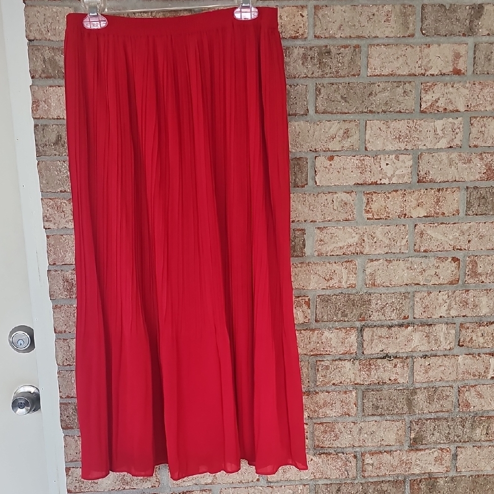 Naked Zebra Vibrant Red Maxi Skirt